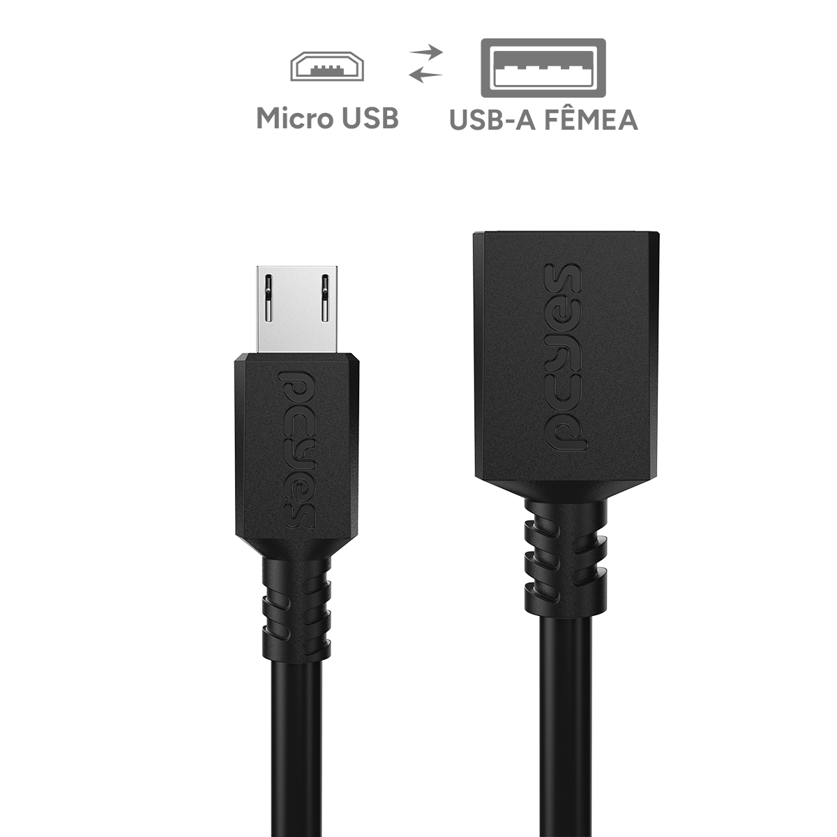 CABO ADAPTADOR OTG MICRO USB P USB A 2.0  15CM  PCYES  Pamup 15.png