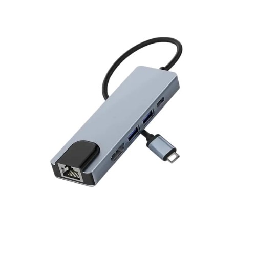 ADAPTADOR HUB USB-C 5 EM 1. Rede Gigabit + 3x USB 3.0 + HDMI KA-6050.jpg